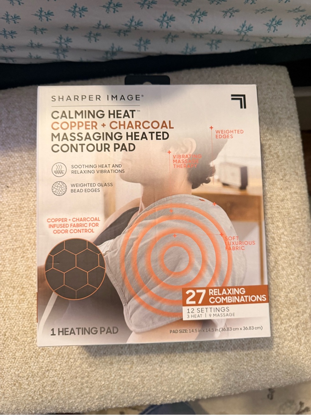 Sharper Image Calming Heat
Copper & Charcoal Contour Pad
Gray